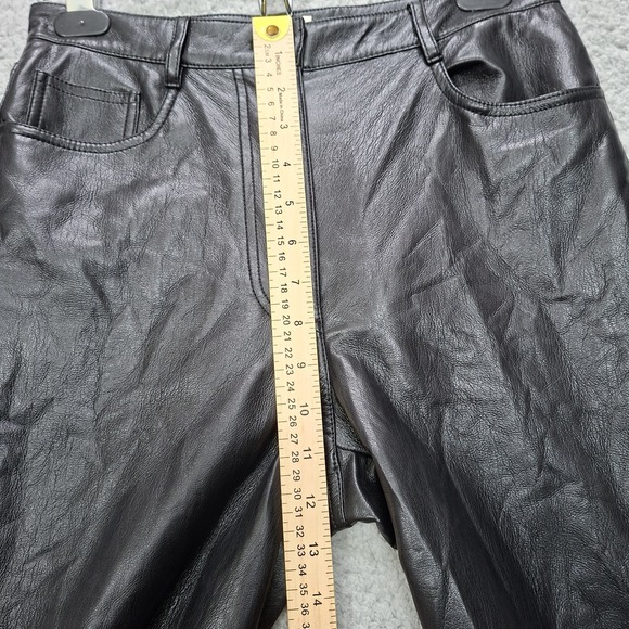 WILFRED Melina Pant High Waisted Black Vegan Leather Pants Sz 6 Aritzia - Picture 5 of 10